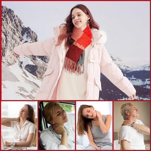 Heated Scarf For Women Men, Usb Rechargeable Heated 5143